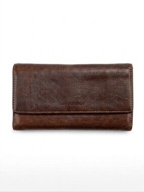 Jack Georges Dark Brown Full Grain 100% Leather RFID Protection Wallet